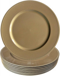 Plastic Gold Charger (Qty of 10)