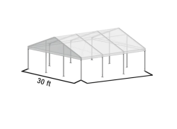 30 x 30 Frame Tent Clear Top