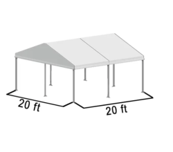20x20 Frame Tent White Top
