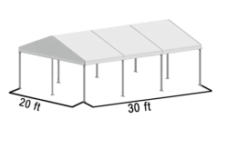 20x30 Frame Tent White Top