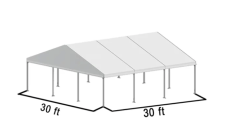 30x30 Frame Tent White Top