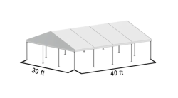 30x40 Frame Tent White Top