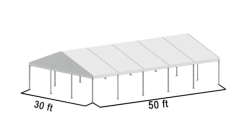 30x50 Frame Tent White Top