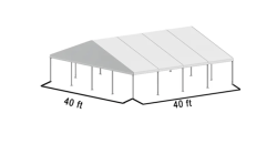 40x40 Frame Tent White Top