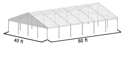 40x60 Frame Tent Clear Top
