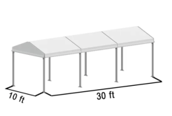 10x30 Frame Tent White Top