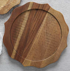 BENNETT NATURAL DARK CHARGER PLATE (Qty of 10)