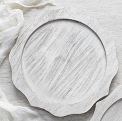 BENNETT WHITEWASH CHARGER PLATE (Qty of 10)