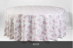 132 Round Tablecloth Toile