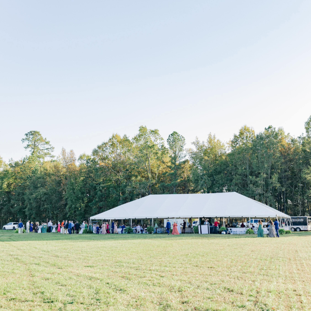 A large frame tent